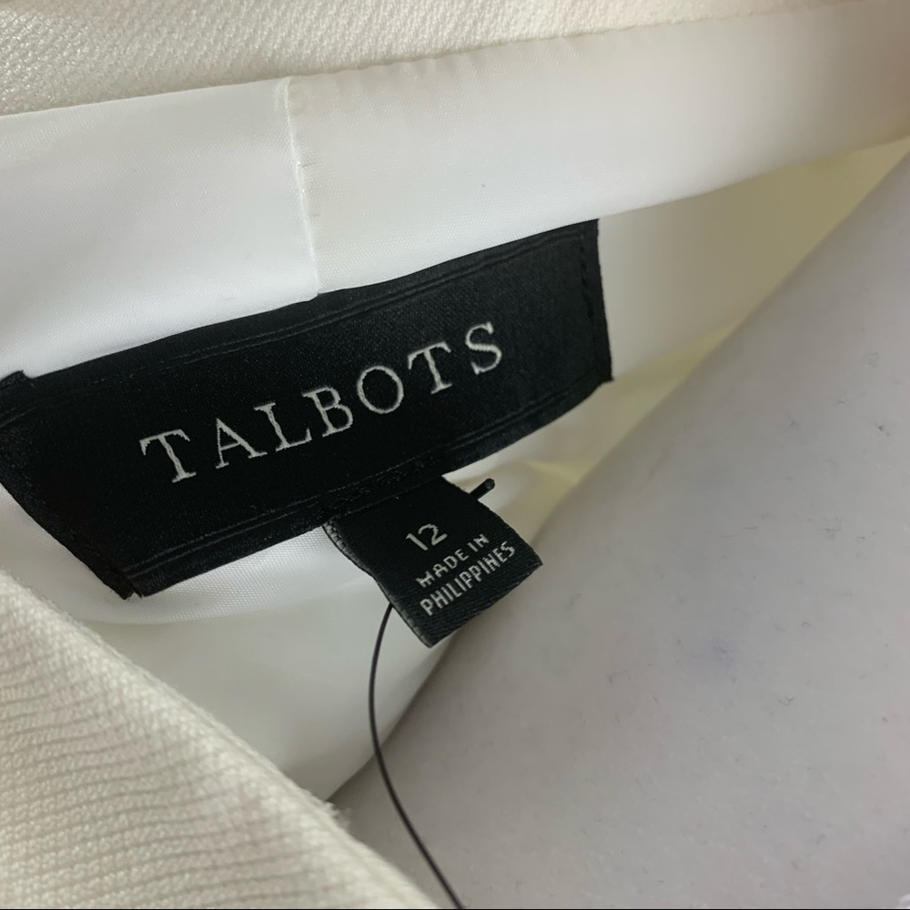 SOLD NEW Talbots FEMININE Stand Collar Button Front In off White - Picture 9 of 10